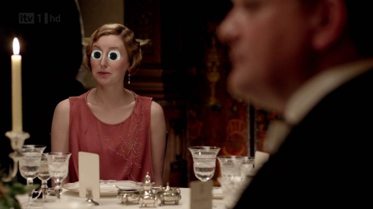 edith with googly eyes